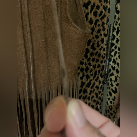 Leather Boho Fringe Vest - Picture 10 of 11